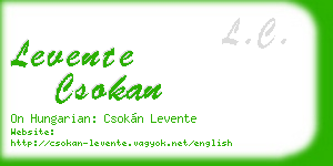 levente csokan business card