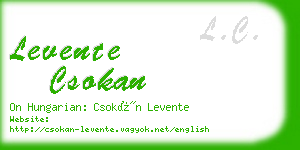 levente csokan business card